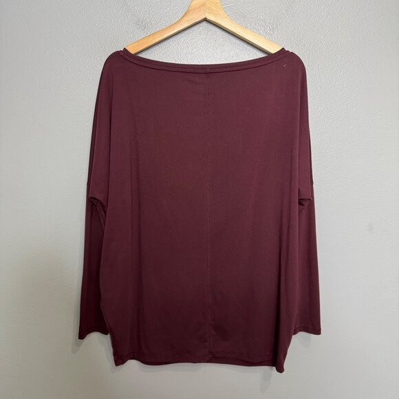 ATHLETA essence flow long sleeve top in maroon size M - Picture 6 of 6